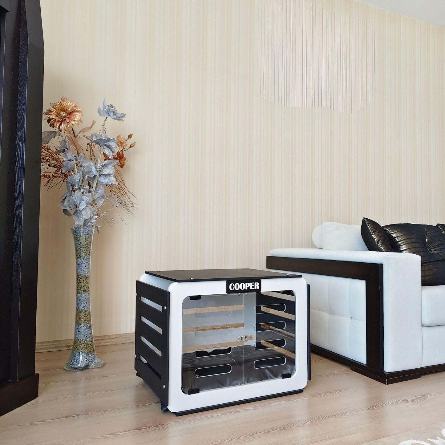 Handmade Dog Crate Furniture: Modern Indoor Pet House