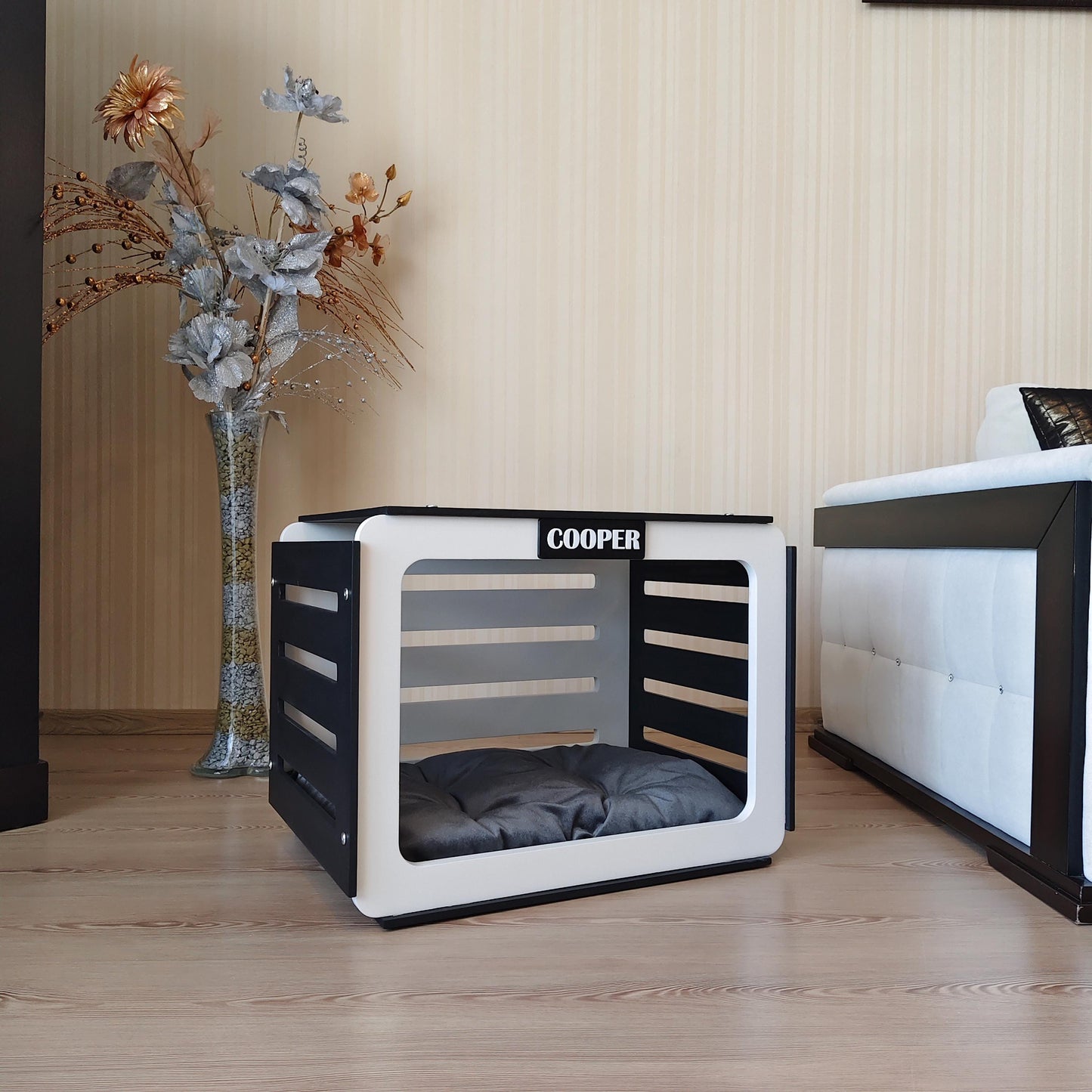 Handmade Dog Crate Furniture: Modern Indoor Pet House