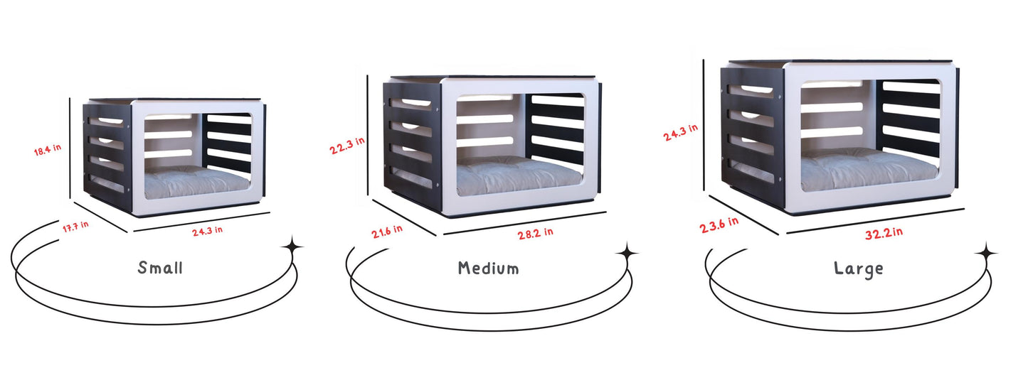 Modern Pet House: Indoor Dog Crate, Optional With Door